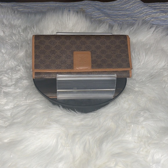 CELINE PARIS LEATHER TRIFOLD LONG WALLET EUC - Picture 3 of 16